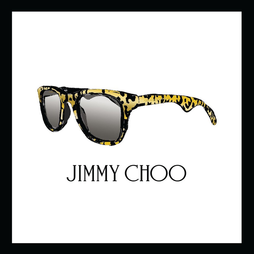 Animale original fashion art. Fan art fashion print in custom frame 12x12